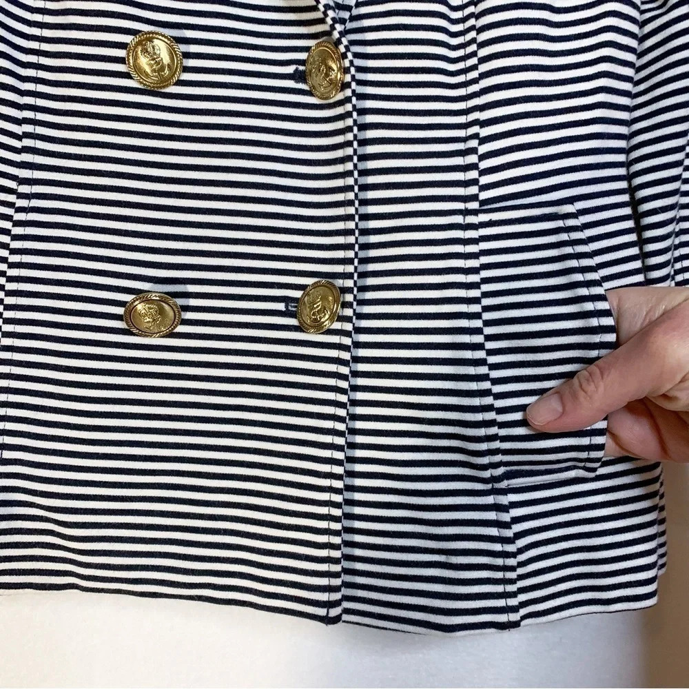 Cabi Nautical Striped Stretch Jersey Jacket - Picture 6 of 7